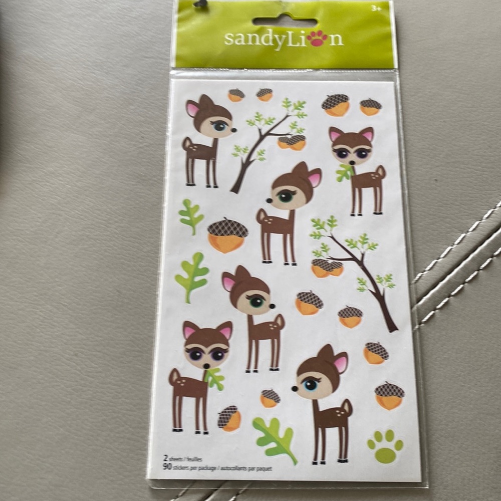 Sandy lion deer acorn stickers